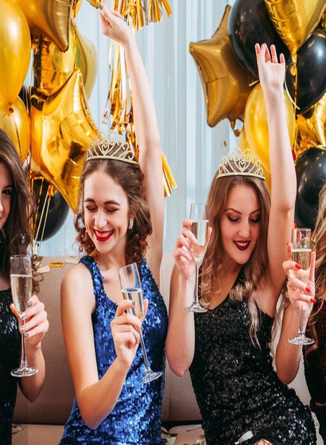 CAVETEE Graduation Crown and Sash Set, Gold 'I Graduated' 2024 Congratulations Party Decorations, Women's Grad Tiara and Sash, 2024 Grad Cap Decorations - Image 4